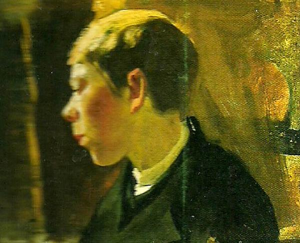 Carl Larsson gosshuvud oil painting image
